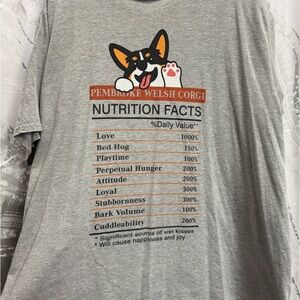 Gray Corgi Graphic T-Shirt